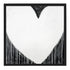 Modern Love Drippy Heart black white art print by Kerri Rosenthal - Unique artwork for living room wall decor