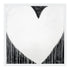Modern Love Drippy Heart black white art print by Kerri Rosenthal - Unique artwork for living room wall decor