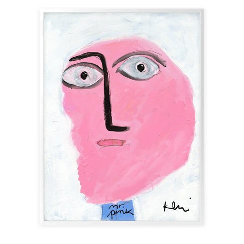 Mr. Pink pink art print by Kerri Rosenthal - Unique artwork for living room wall decor