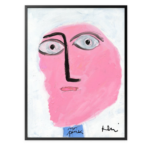 Mr. Pink pink art print by Kerri Rosenthal - Unique artwork for living room wall decor