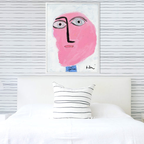 Mr. Pink pink art print by Kerri Rosenthal - Unique artwork for living room wall decor