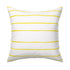 White ground with yellow stripe Mr. Sharpie sunshine throw pillows by Kerri Rosenthal