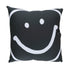 White carbon black Mr. Smiley Reverse cute decorative throw pillows by Kerri Rosenthal