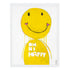 Mr. Happy yellow art print by Kerri Rosenthal - Unique artwork for living room wall decor