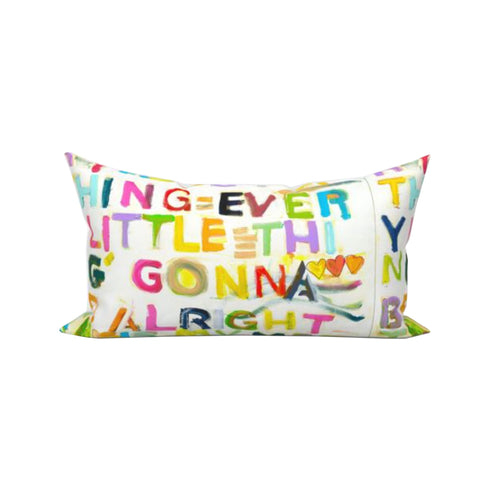 Colorful multi My Message To You cute decorative throw pillows by Kerri Rosenthal