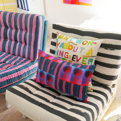 Stylish colorful multi My Message To You cute decorative throw pillows by Kerri Rosenthal