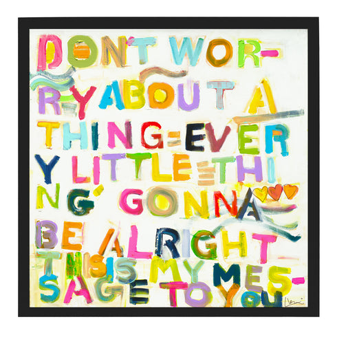 My Message To You colorful word art print by Kerri Rosenthal - Unique artwork for living room wall decor