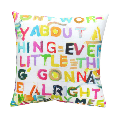 Colorful multi My Message To You decorative throw pillows by Kerri Rosenthal