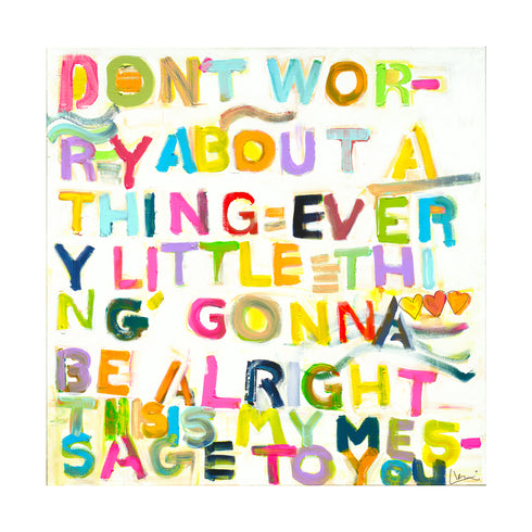 My Message To You colorful word art print by Kerri Rosenthal - Unique artwork for living room wall decor