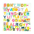 My Message To You colorful word art print by Kerri Rosenthal - Unique artwork for living room wall decor