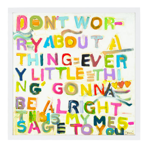 My Message To You colorful word art print by Kerri Rosenthal - Unique artwork for living room wall decor