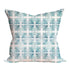Magic Patchwork square decorative throw pillow by Kerri Rosenthal - blue multicolor designer pillows