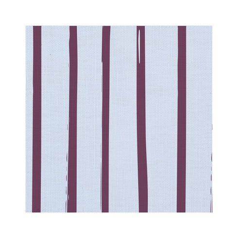 Mr Sharpie Pinstripe cotton linen fabric lake - Kerri Rosenthal