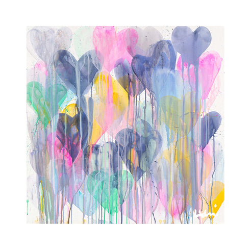 Never Let Go colorful art print by Kerri Rosenthal - Unique artwork for living room wall decor