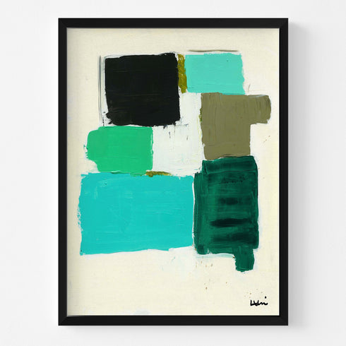 Moody Blues art print by Kerri Rosenthal - Unique artwork for living room wall decor