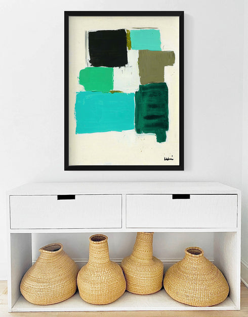 Moody Blues art print by Kerri Rosenthal - Unique artwork for living room wall decor