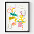 Tea Time 2 colorful art print by Kerri Rosenthal - Unique artwork for living room wall decor