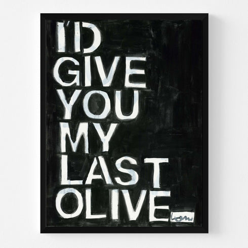 Tokens Of Affection black white art print wall word art framed artwork by Kerri Rosenthal - Unique artwork for living room wall decor