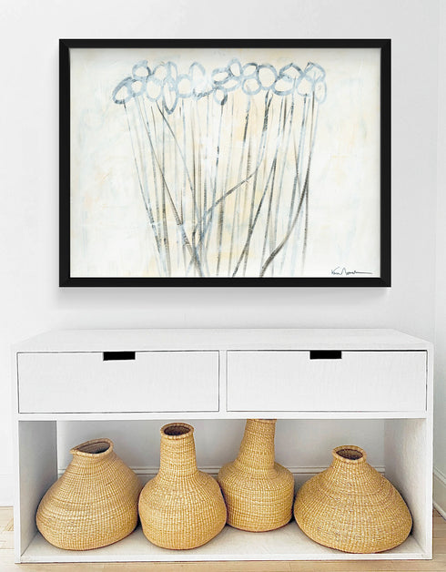 Winter Bloom Horizontal art print by Kerri Rosenthal - Unique artwork for living room wall decor