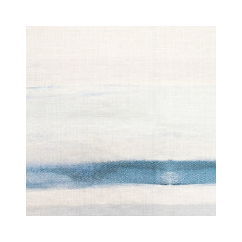 Nikki Sky blue cotton and oyster linen fabric - Kerri Rosenthal