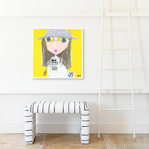 NYC Girl Art Print by Kerri Rosenthal - Unique artwork for living room wall decor