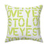 Neon Yes To Love citrine square decorative throw pillows by Kerri Rosenthal