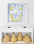 Oh Hello Smiley art print by Kerri Rosenthal - Wall Word Art Framed Unique artwork for living room wall decor