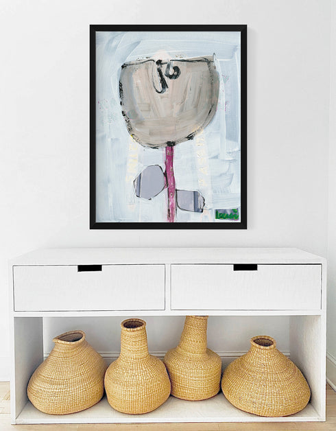 One Happy Lil Tulip art print by Kerri Rosenthal - Unique artwork for living room wall decor