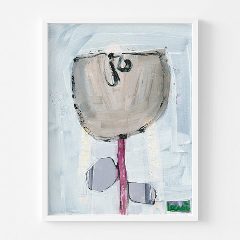 One Happy Lil Tulip art print by Kerri Rosenthal - Unique artwork for living room wall decor