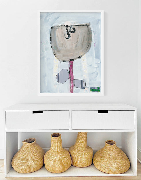 One Happy Lil Tulip art print by Kerri Rosenthal - Unique artwork for living room wall decor