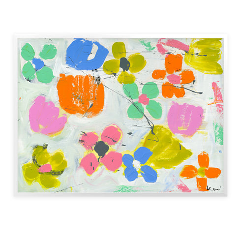 Oopsie Daisy colorful art print by Kerri Rosenthal - Unique artwork for living room wall decor