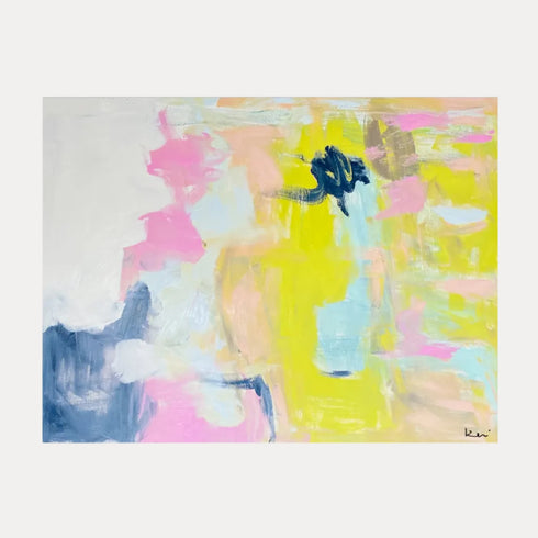 The Other Side Of The Storm colorful art print by Kerri Rosenthal - Unique artwork for living room wall decor