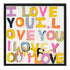 Oui To Love colorful word art print by Kerri Rosenthal - Unique artwork for living room wall decor