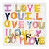 Oui To Love colorful word art print by Kerri Rosenthal - Unique artwork for living room wall decor