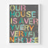 Our House colorful word art print by Kerri Rosenthal - Unique artwork for living room wall decor