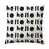 Black carbon Oh Hi decorative throw pillows by Kerri Rosenthal