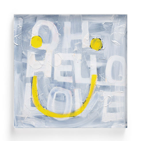 Oh Hello Smiley colorful word wall art print artwork - Shop abstract artwork decor for bedroom or any space by Kerri Rosenthal