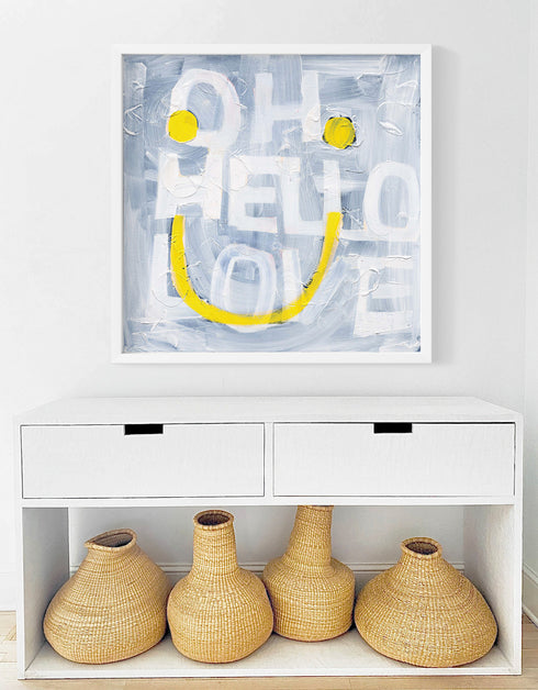 Oh Hello Smiley colorful word wall art print artwork - Shop abstract artwork decor for any space by Kerri Rosenthal