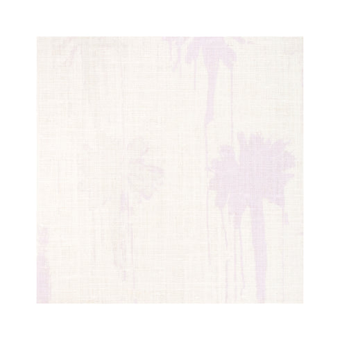 Pom-Poms Lilac cotton and oyster linen fabric - Kerri Rosenthal