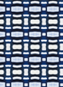 Paper Puzzle Indigo blue white cotton and oyster linen fabric - Kerri Rosenthal