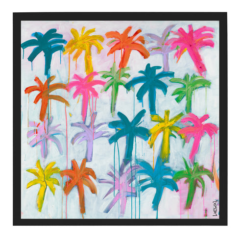 Paradise Together colorful art print by Kerri Rosenthal - Unique artwork for living room wall decor