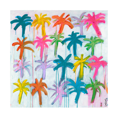 Paradise Together colorful art print by Kerri Rosenthal - Unique artwork for living room wall decor