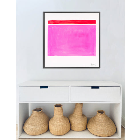 Pink Dreams art print by Kerri Rosenthal - Unique artwork for living room wall decor