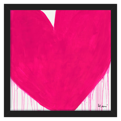 Pinkie Is The New Pinkie Drippy Heart art print by Kerri Rosenthal - Unique artwork for living room wall decor