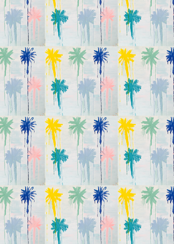 Pom-Poms multi cotton and oyster linen fabric - Kerri Rosenthal