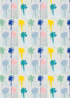Pom-Poms multi cotton and oyster linen fabric - Kerri Rosenthal