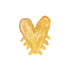 Yellow Pop Heart Rock Of Love Gold by Kerri Rosenthal