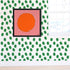 White ground with green pops eco-friendly wallpaper by kerri rosenthal - designer wall paper