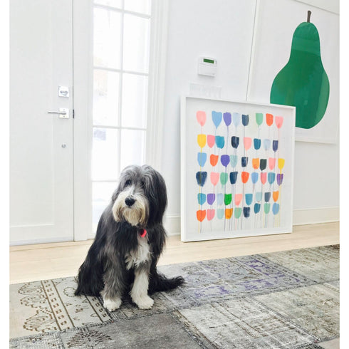 Pretty Little Tulips colorful art print by Kerri Rosenthal - Unique artwork for living room wall decor