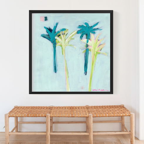 Palm Spring Dreams Art Print Artwork by Kerri Rosenthal - Unique artwork for living room wall decor